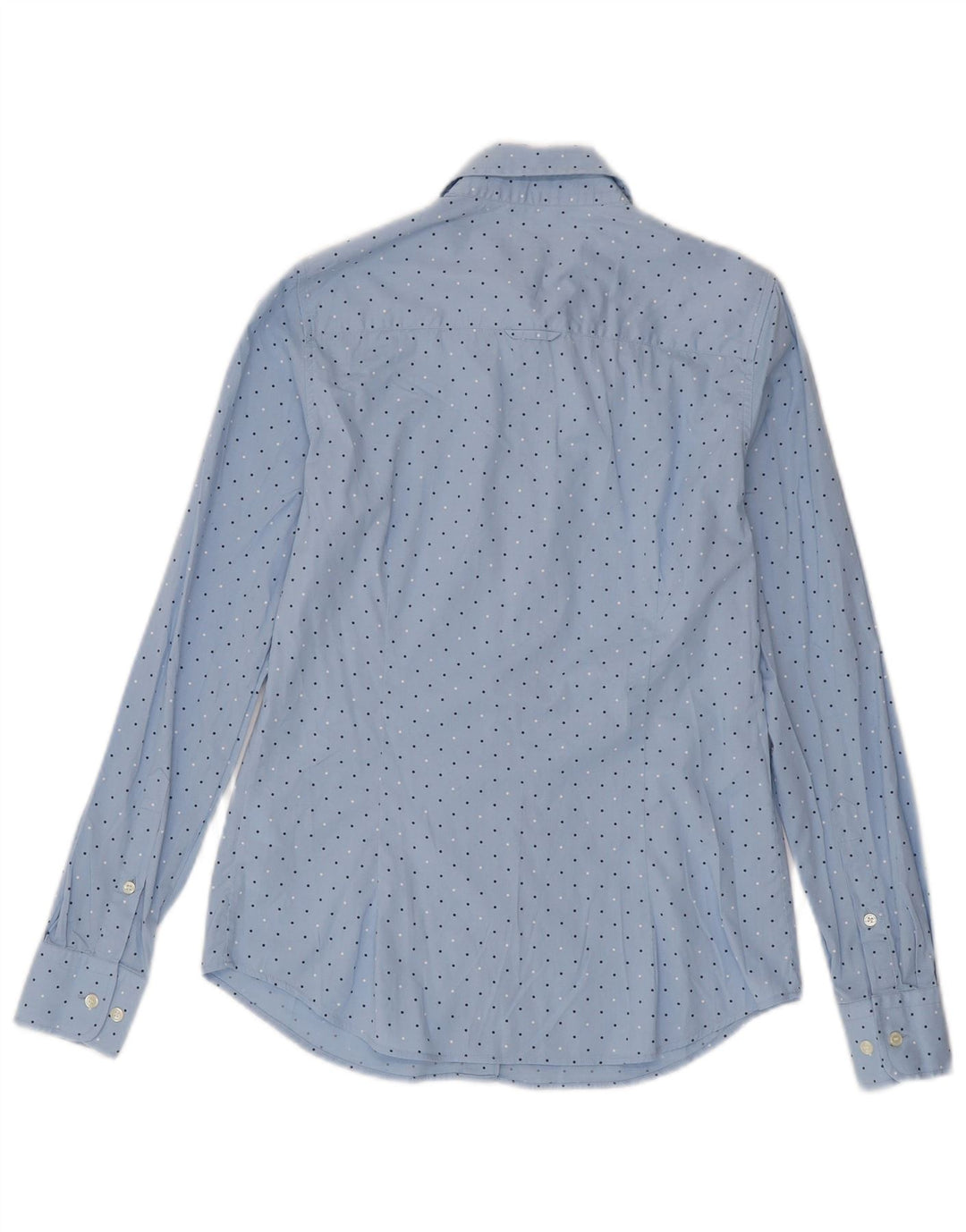 Gant Womens Shirt UK 8 Small Blue Spotted Cotton