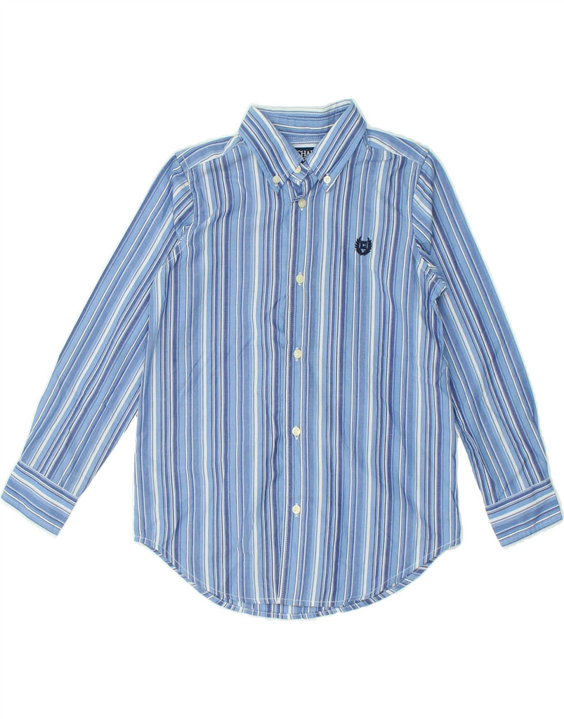 CHAPS Boys Shirt 6-7 Years Blue Striped Cotton | Vintage Chaps | Thrift | Second-Hand Chaps | Used Clothing | Messina Hembry 