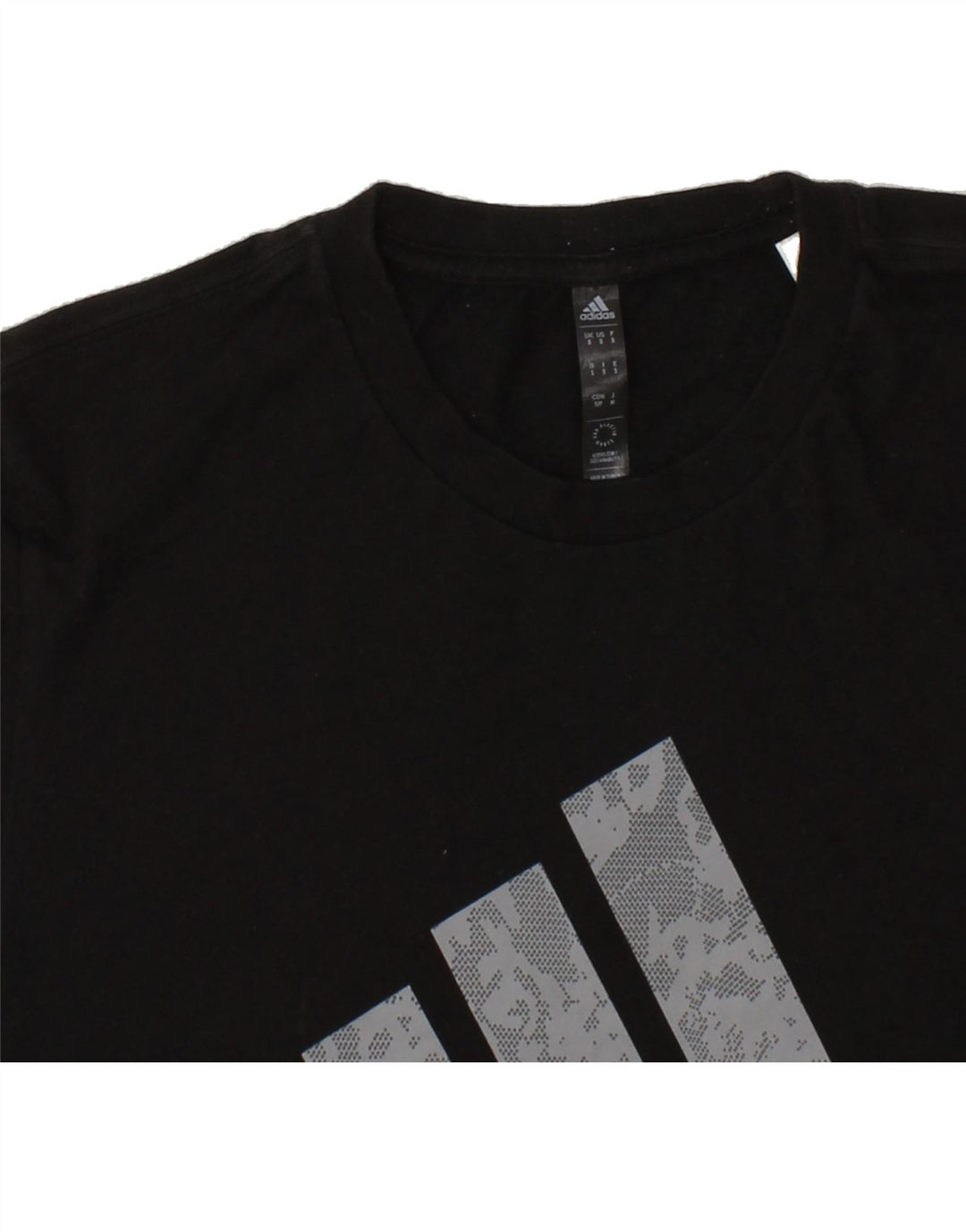 ADIDAS Mens Graphic T-Shirt Top Small Black Cotton Vintage Adidas and Second-Hand Adidas from Messina Hembry 