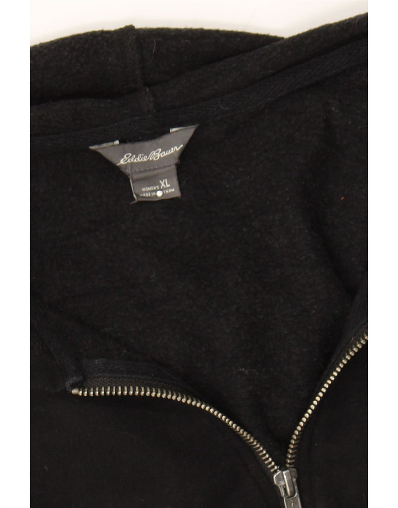 EDDIE BAUER Womens Oversized Zip Hoodie Sweater UK 18 XL Black Cotton Vintage Eddie Bauer and Second-Hand Eddie Bauer from Messina Hembry 