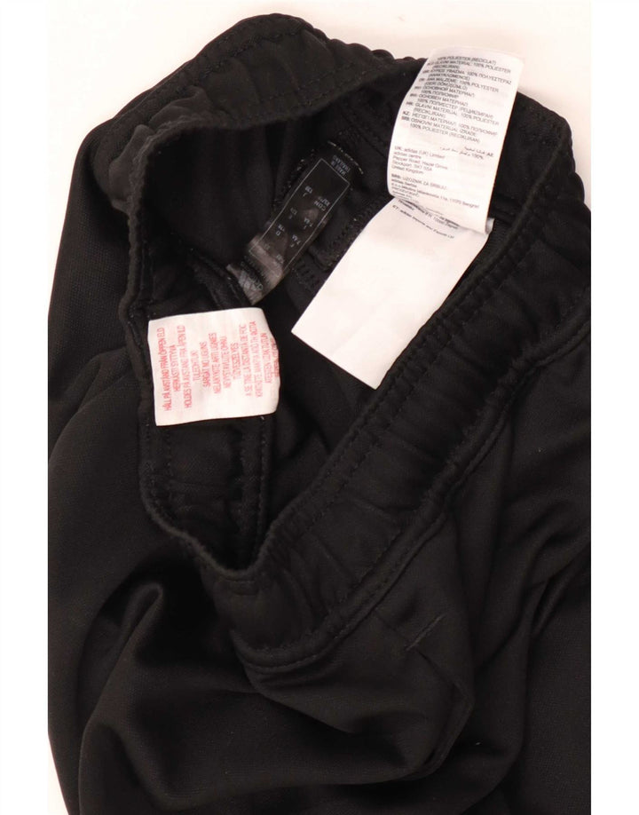 Adidas Boys Tracksuit Trousers 7-8 Years Black Polyester