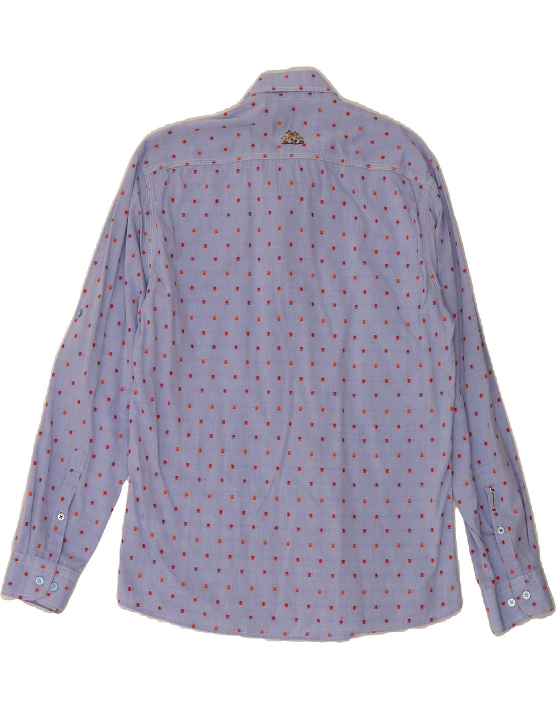 US POLO ASSN Mens Slim Fit Shirt Medium Blue Flecked Cotton Vintage US Polo Assn and Second-Hand US Polo Assn from Messina Hembry 