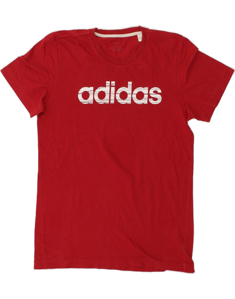 ADIDAS Mens Graphic T-Shirt Top Medium Red Cotton | Vintage Adidas | Thrift | Second-Hand Adidas | Used Clothing | Messina Hembry 