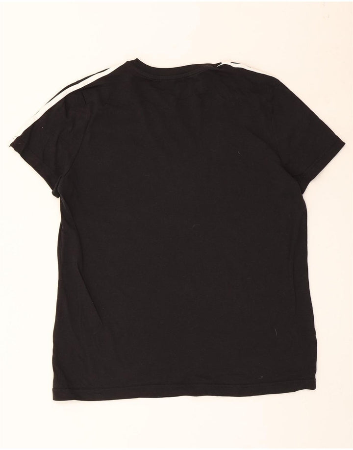 ADIDAS Womens T-Shirt Top UK 20/22 XL Black Cotton
