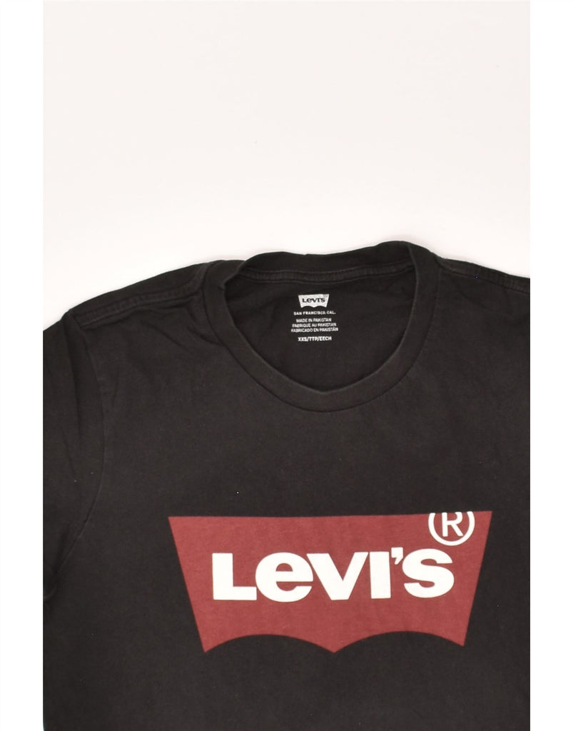 LEVI'S Mens Graphic T-Shirt Top 2XS Black Cotton | Vintage Levi's | Thrift | Second-Hand Levi's | Used Clothing | Messina Hembry 