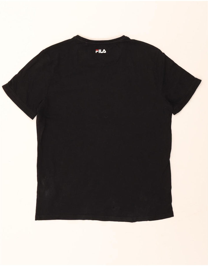 FILA Mens T-Shirt Top Small Black Cotton Vintage Fila and Second-Hand Fila from Messina Hembry 