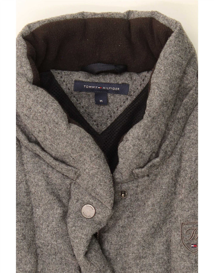 Tommy Hilfiger Womens Padded Gilet UK 14 Medium Grey Wool