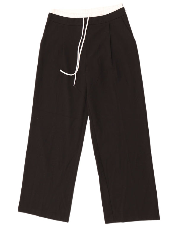 Zara Womens Pegged Chino Trousers Small W26 L30 Black Polyester
