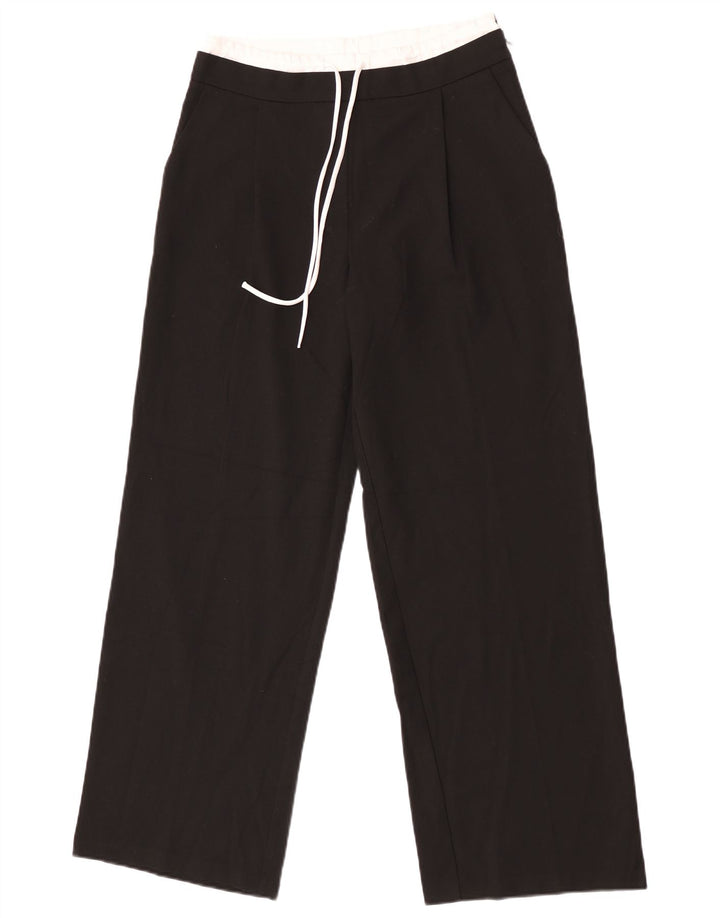 Zara Womens Pegged Chino Trousers Small W26 L30 Black Polyester