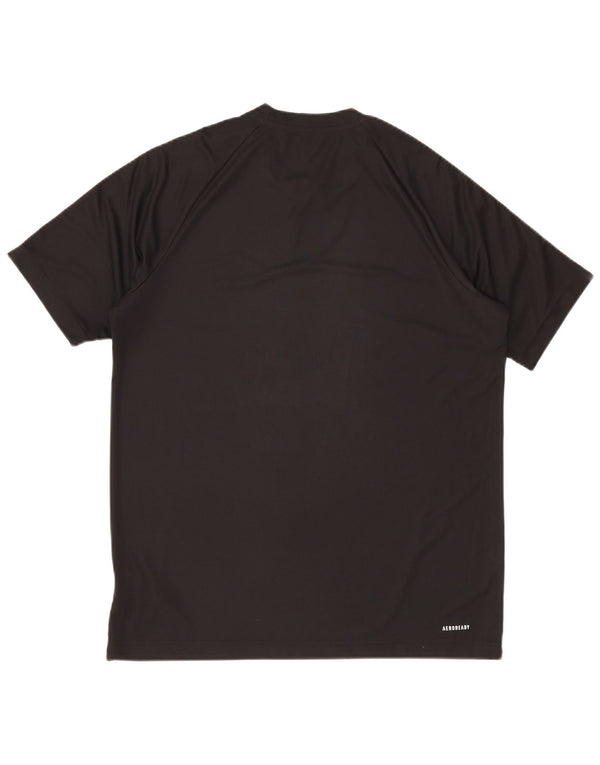 Adidas Mens Aeroready T-Shirt Top Large Black Polyester