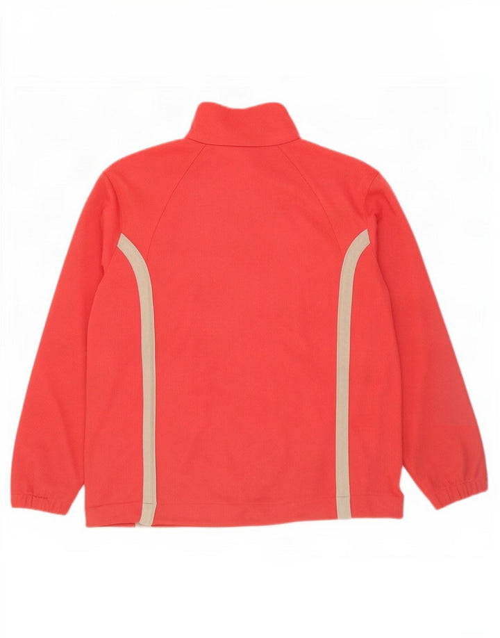 Diadora Womens Tracksuit Top Jacket UK 12 Medium Red Colourblock Polyester
