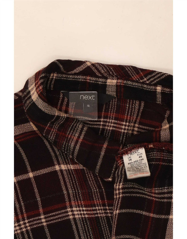 Next Womens Shirt Dress UK 18 XL Red Check Viscose