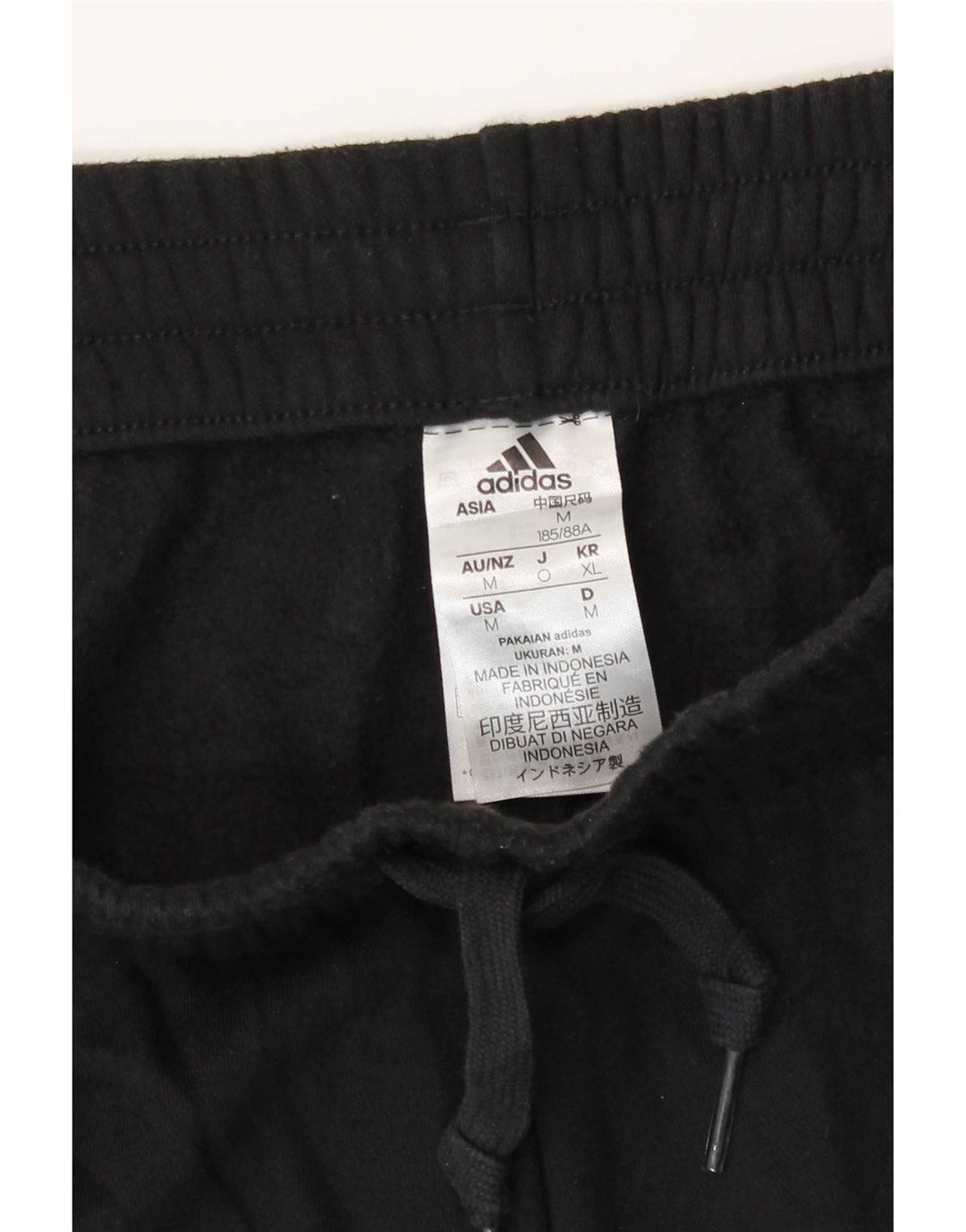 Adidas Mens Tracksuit Trousers Medium  Black Cotton