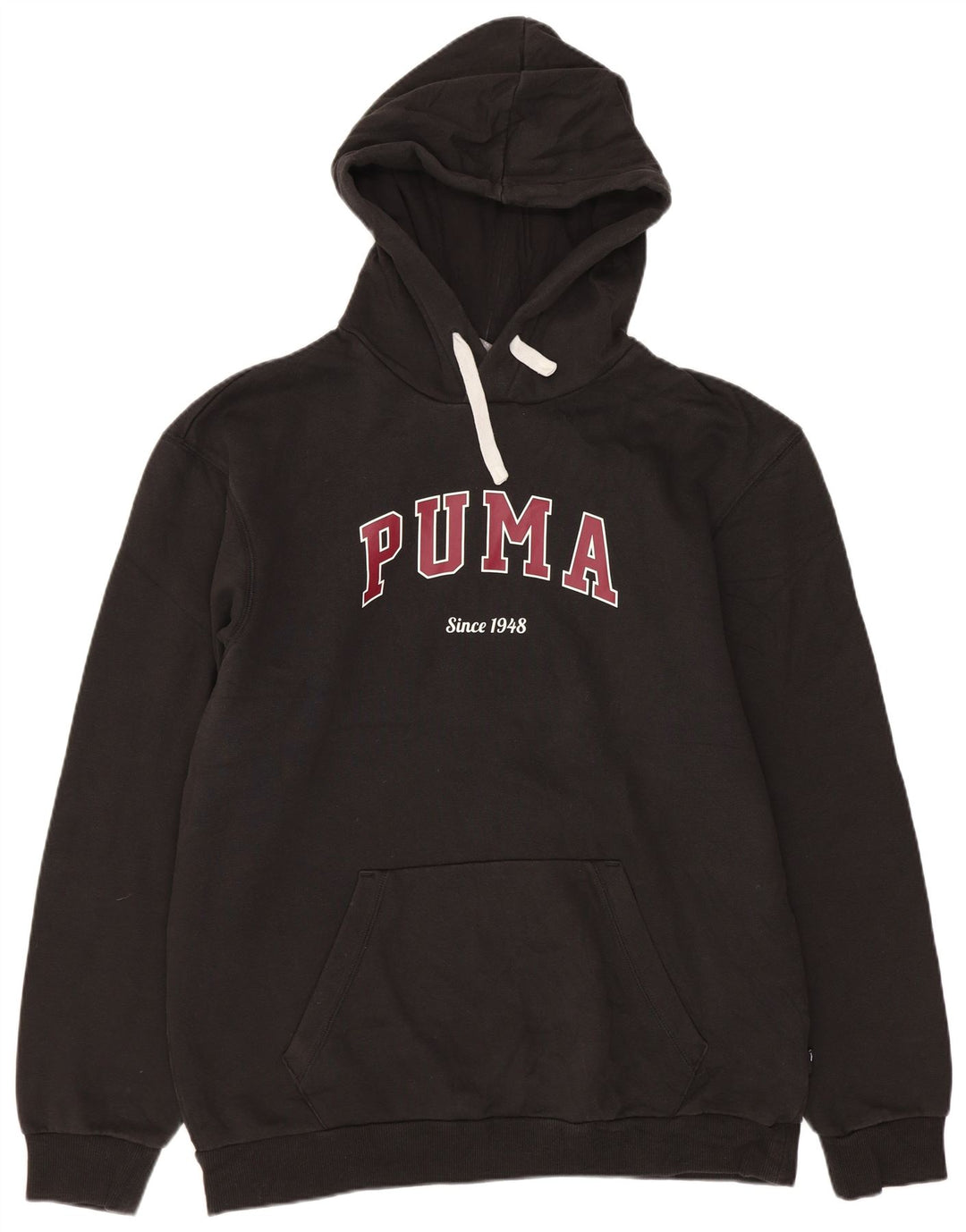 Puma Mens Graphic Hoodie Jumper Medium Black Cotton
