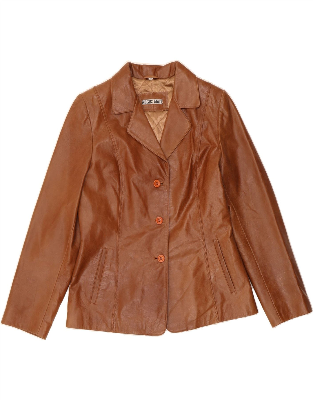 VINTAGE Womens Leather Jacket UK 18 XL Brown Leather Vintage Vintage and Second-Hand Vintage from Messina Hembry 