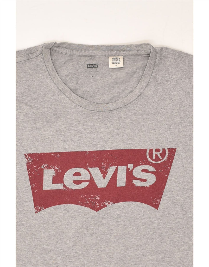 LEVI'S Mens Graphic T-Shirt Top Large Grey Cotton | Vintage Levi's | Thrift | Second-Hand Levi's | Used Clothing | Messina Hembry 