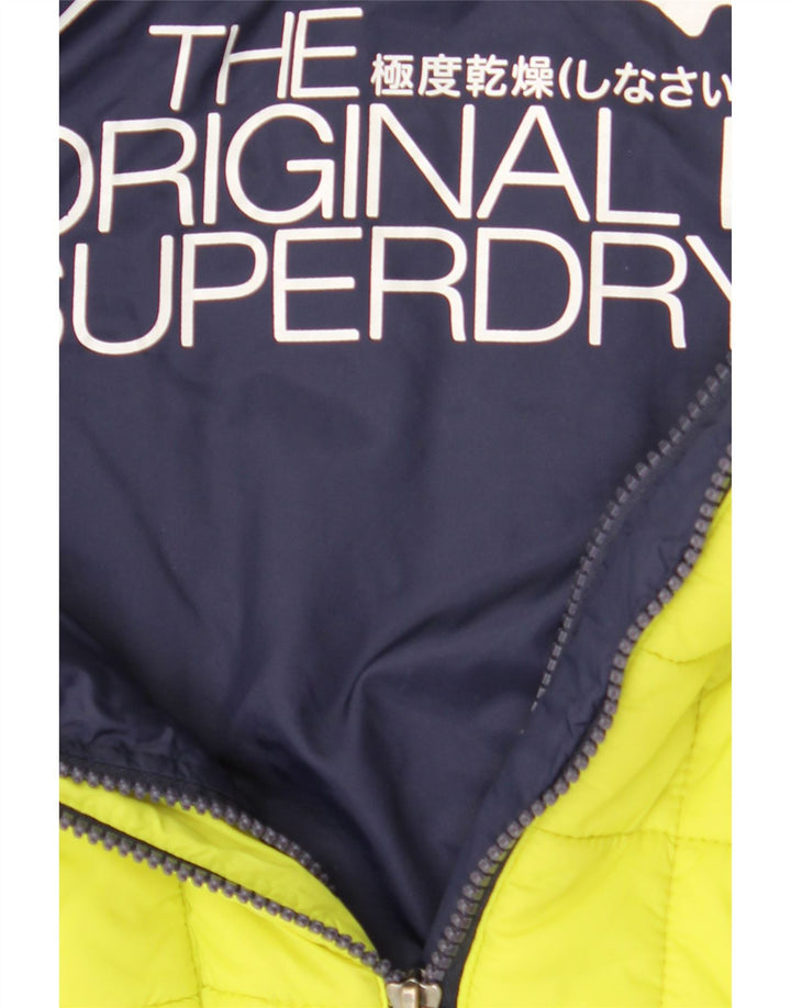 SUPERDRY Womens Hooded Padded Jacket UK 14 Medium Green Nylon Vintage Superdry and Second-Hand Superdry from Messina Hembry 