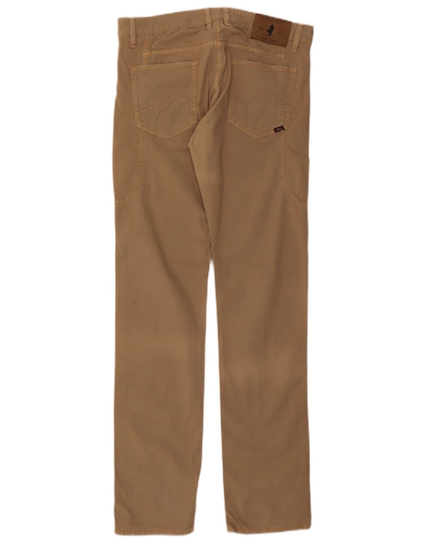 Marlboro Classics Mens Slim Casual Trousers W33 L34 Beige Cotton