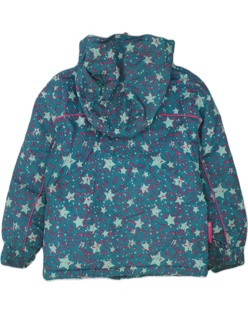 MOUNTAIN WAREHOUSE Girls Hooded Windbreaker Jacket 5-6 Years Blue Floral | Vintage Mountain Warehouse | Thrift | Second-Hand Mountain Warehouse | Used Clothing | Messina Hembry 