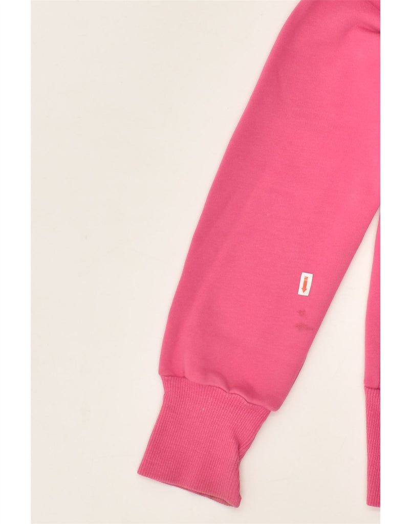 ADIDAS Womens Graphic Hoodie Jumper IT 42 Medium Pink Cotton | Vintage Adidas | Thrift | Second-Hand Adidas | Used Clothing | Messina Hembry 