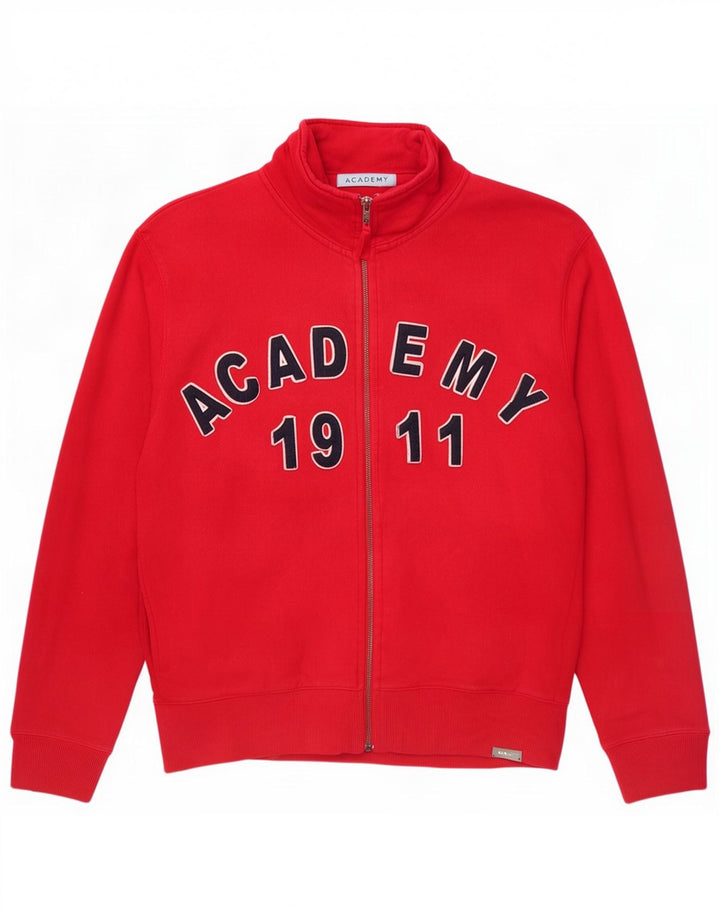 Fila Mens Graphic Tracksuit Top Jacket Medium Red Cotton