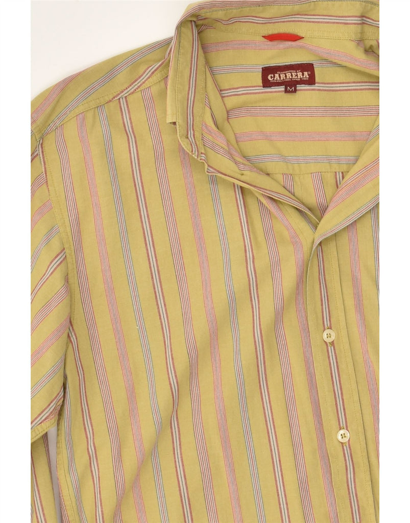 CARRERA Mens Shirt Medium Khaki Striped | Vintage Carrera | Thrift | Second-Hand Carrera | Used Clothing | Messina Hembry 