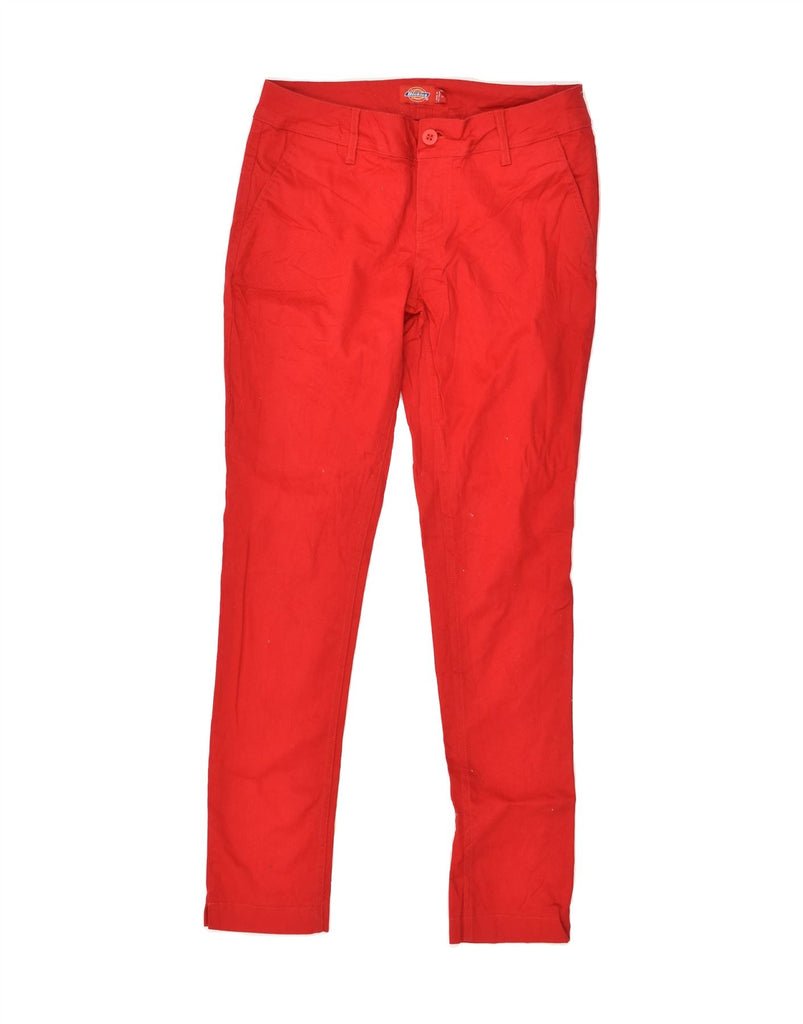 DICKIES Womens Skinny Chino Trousers US 7 Medium W28 L28 Red Vintage Dickies and Second-Hand Dickies from Messina Hembry 