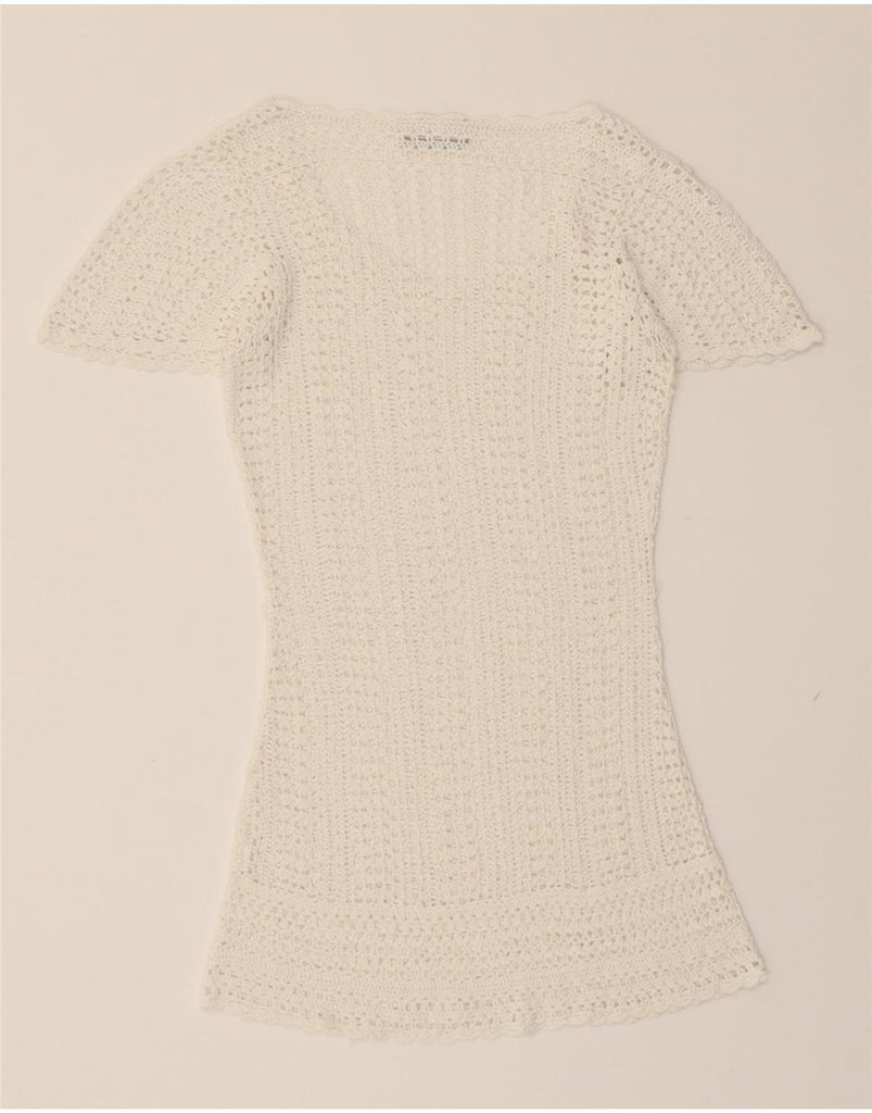 WALLIS Womens Oversized Beach Basic Dress UK 10 Small White Vintage Wallis and Second-Hand Wallis from Messina Hembry 