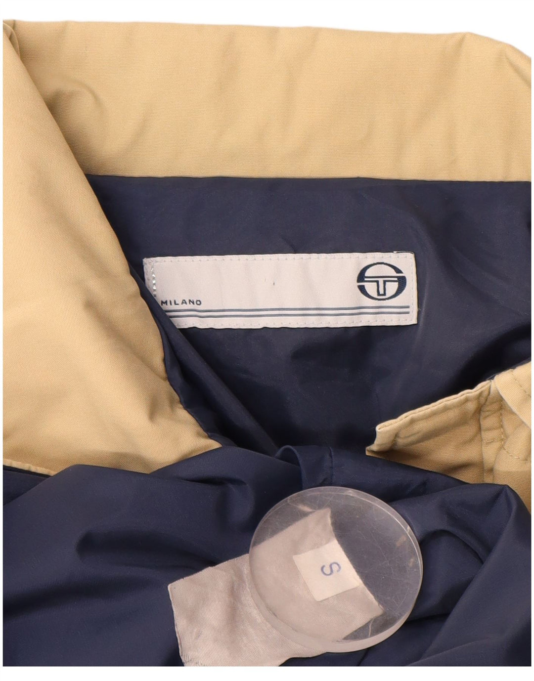 Sergio Tacchini Mens Windbreaker Jacket UK 36 Small Beige