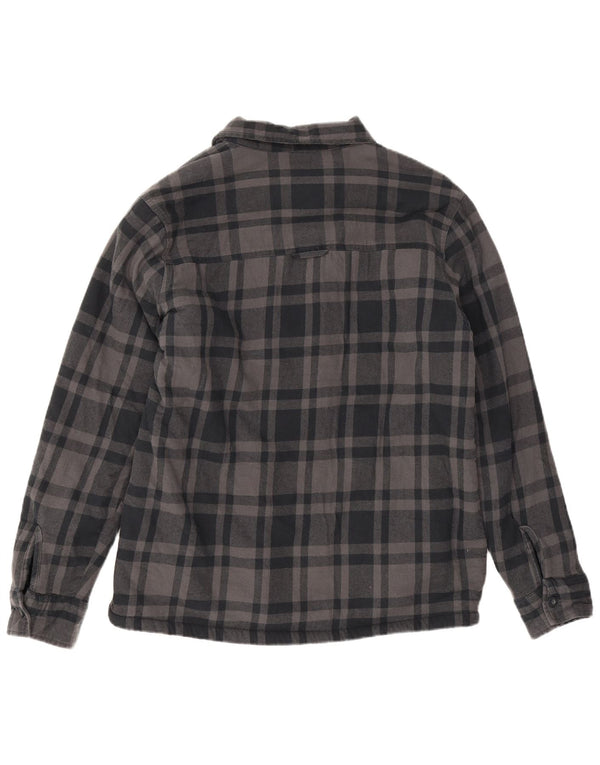 Mountain Warehouse Mens Lumberjack Flannel Shirt Large Grey Check Cotton