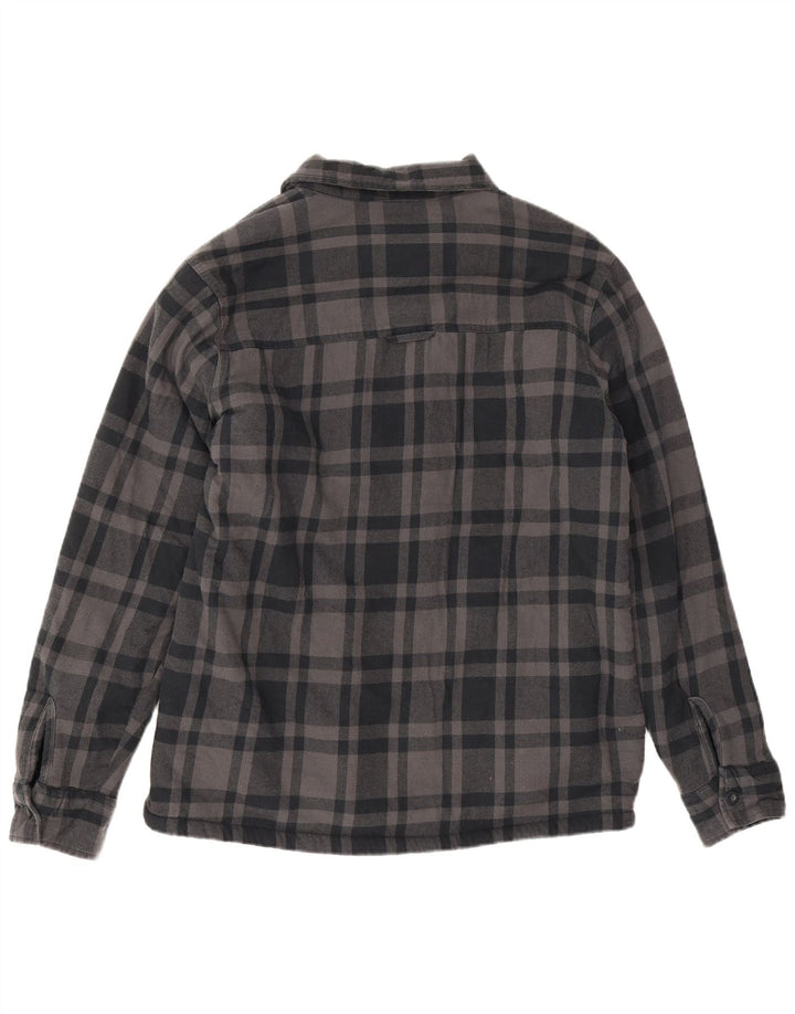 Mountain Warehouse Mens Lumberjack Flannel Shirt Large Grey Check Cotton