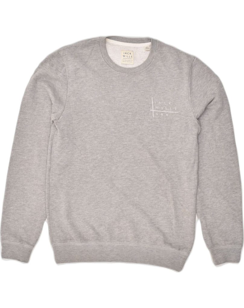 JACK WILLS Mens Sweatshirt Jumper Small Grey Cotton | Vintage Jack Wills | Thrift | Second-Hand Jack Wills | Used Clothing | Messina Hembry 