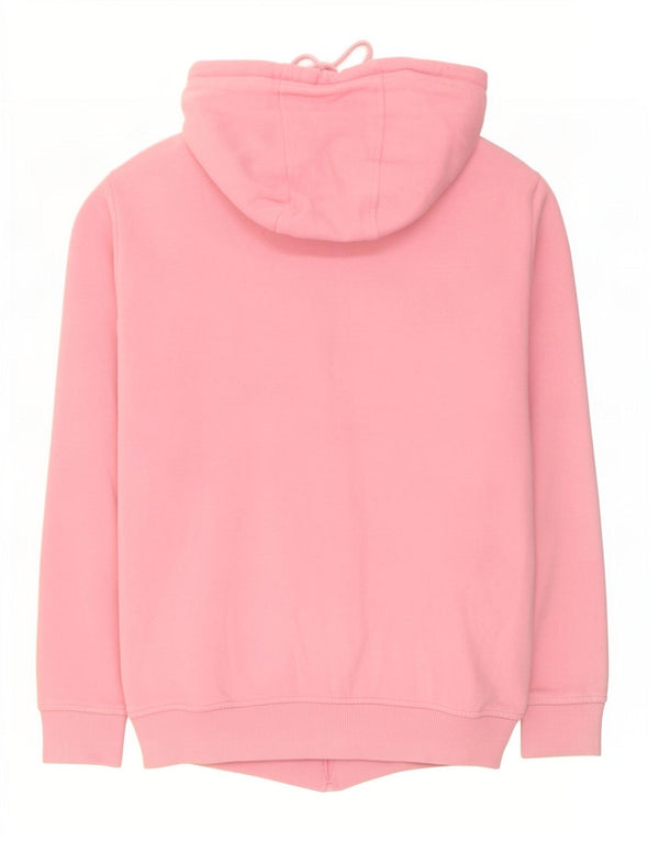 Ellesse Womens Zip Hoodie Sweater UK 10 Small Pink Cotton
