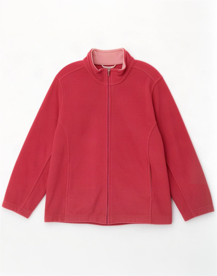 Marks & Spencer Womens Fleece Jacket UK 18 XL Pink Polyester