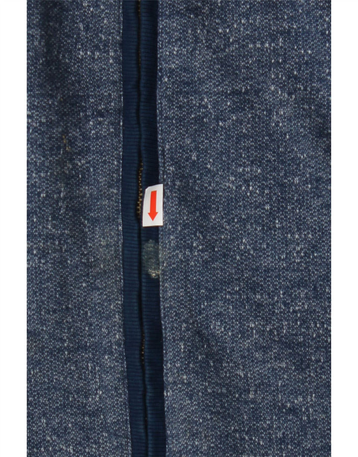 Jack & Jones Mens Tracksuit Top Jacket Large Navy Blue Flecked Cotton