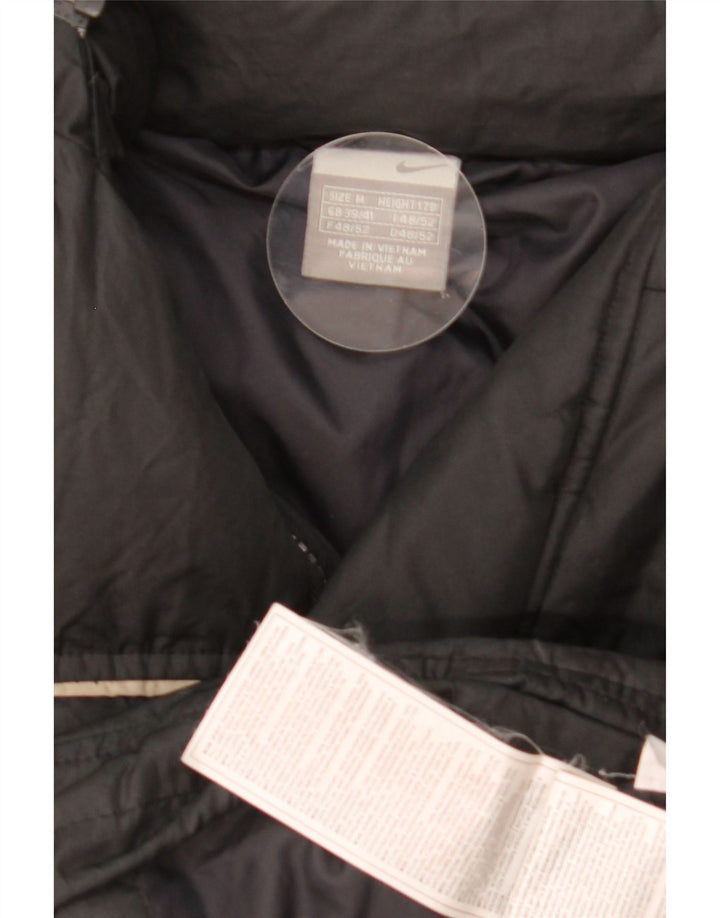 Nike Mens Hooded Padded Jacket UK 38 Medium Black Polyester