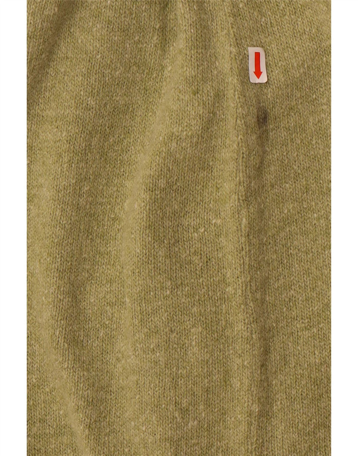 Vintage Womens Knit Midi Skirt Medium W28 Green Wool