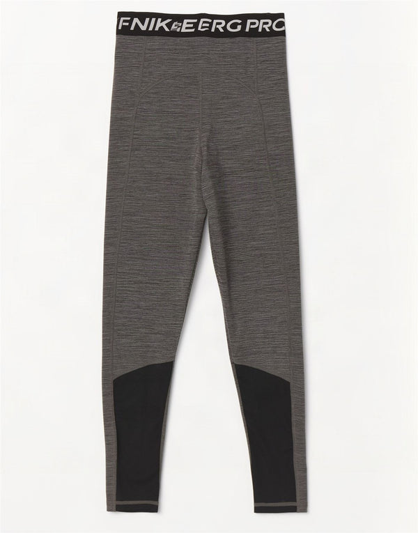 Nike Womens Dri Fit Graphic Leggings XS W24 L32 Grey Colourblock Polyester