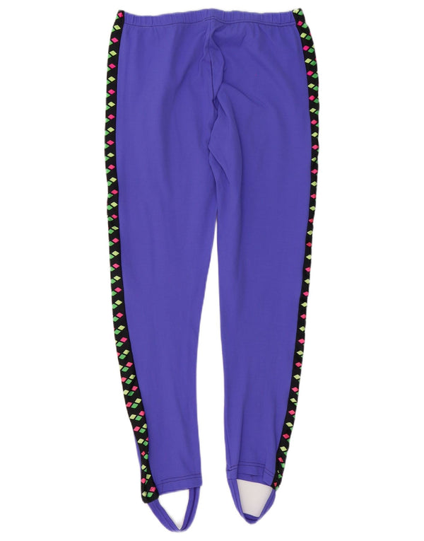 Arena Womens Graphic Stirrup Leggings UK 14 Large Purple Geometric