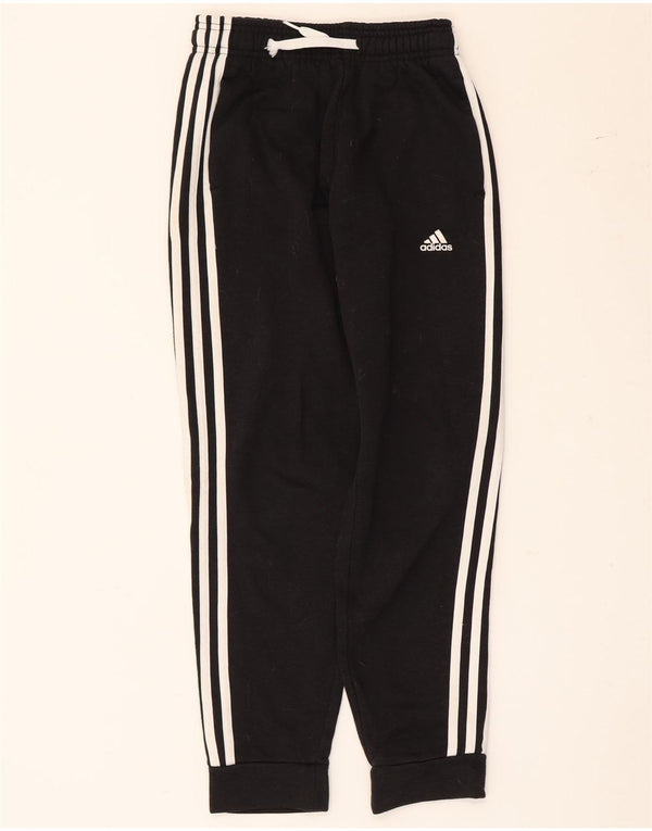 Adidas Boys Tracksuit Trousers Joggers 11-12 Years Black Cotton