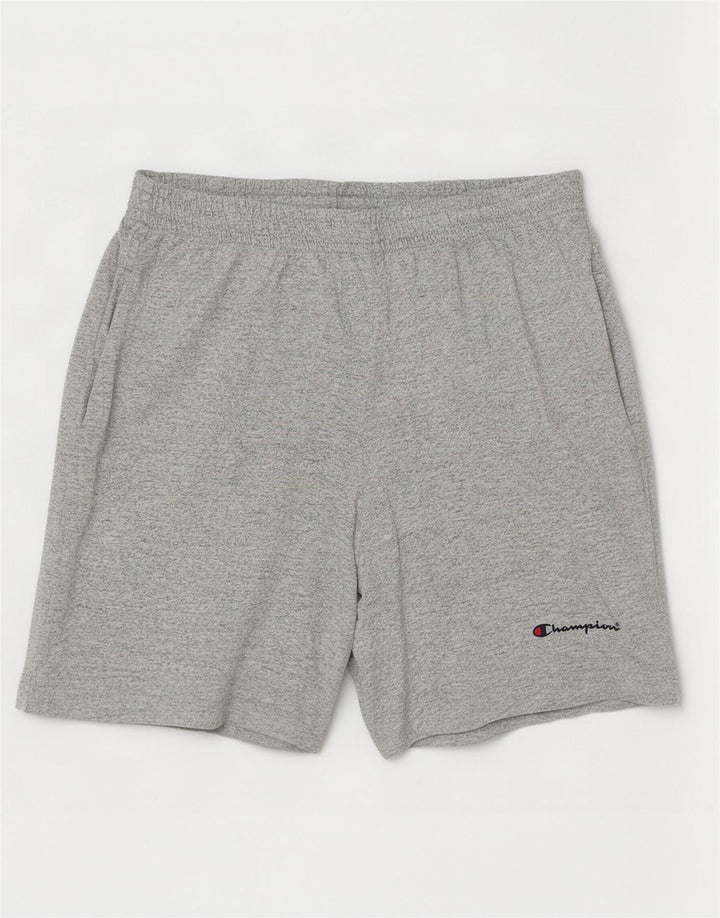 Champion Mens Sport Shorts Medium Grey Flecked Cotton