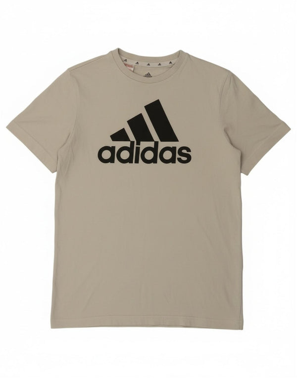 Adidas Boys Graphic T-Shirt Top 15-16 Years White Cotton