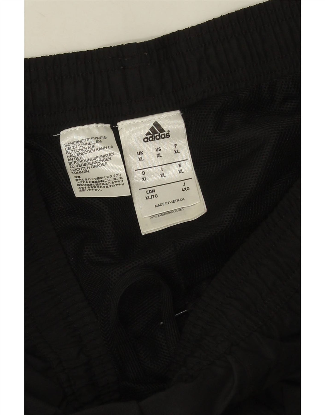 Adidas Mens Tracksuit Trousers Joggers XL  Black Polyester