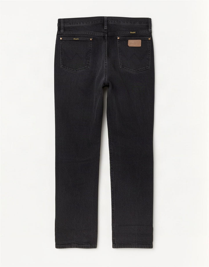 Wrangler Mens Straight Jeans W33 L32 Grey Cotton
