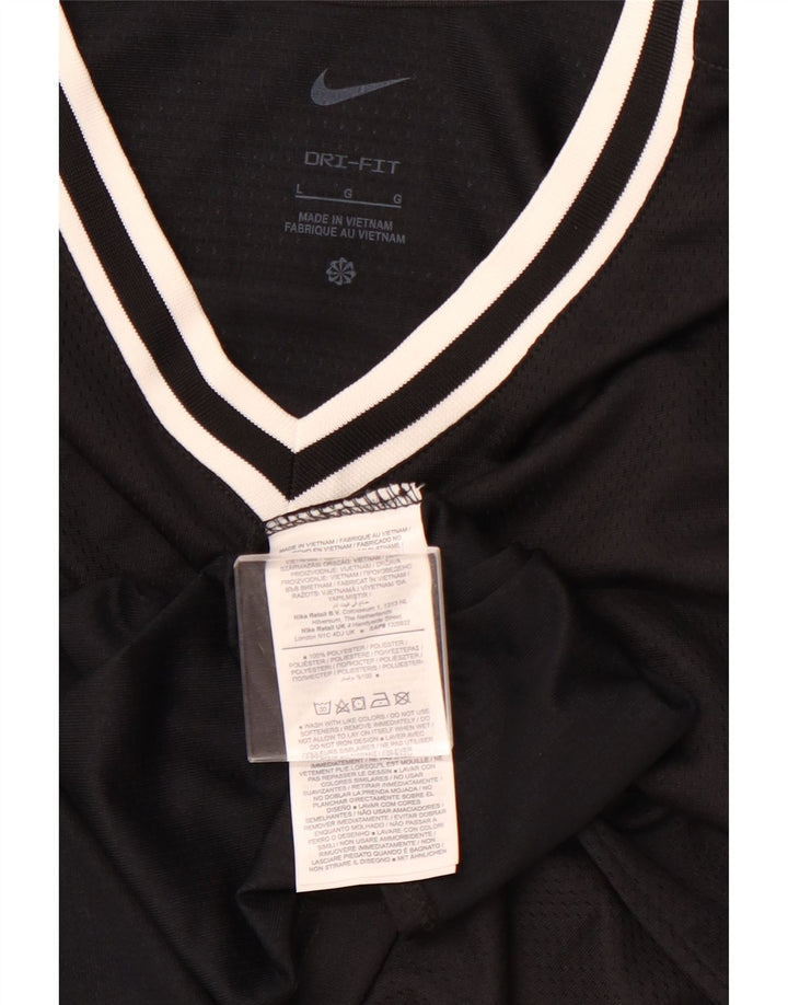 NIKE Mens Dri Fit Vest Top Large Black Polyester