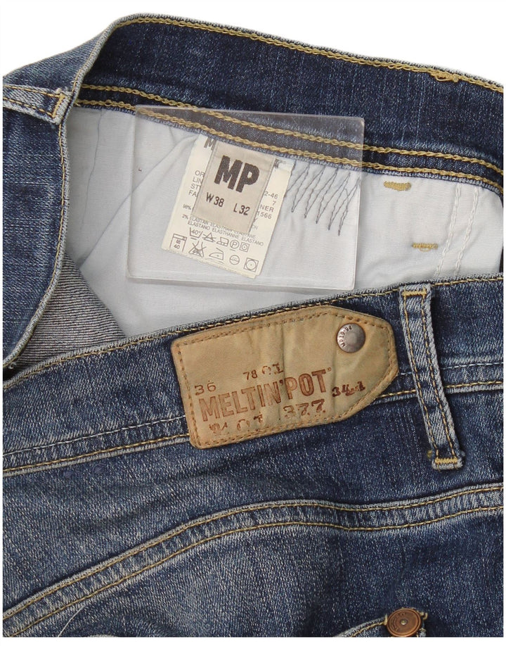 Meltin' Pot Womens Capri Jeans W38 L22 Blue Cotton