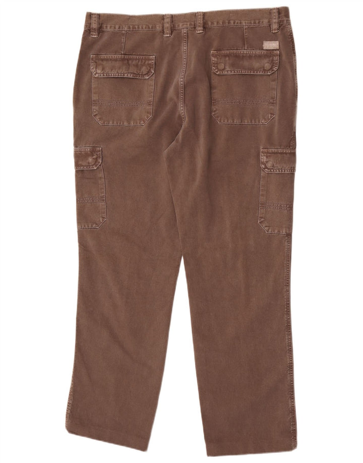 Carrera Mens Regular Fit Cargo Trousers W40 L30 Brown Cotton