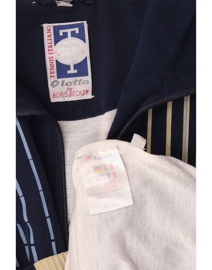 Lotto Mens Tracksuit Top Jacket UK 38/40 Medium Navy Blue Polyester