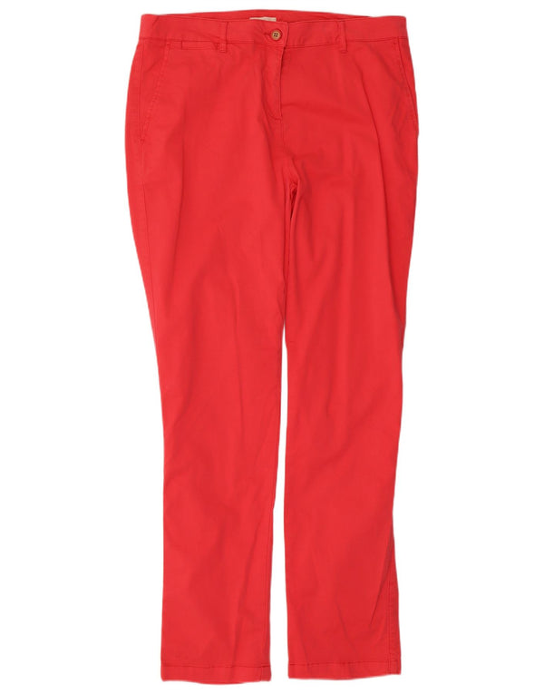 Joules Womens Slim Chino Trousers UK 14 Large W34 L31 Red Cotton