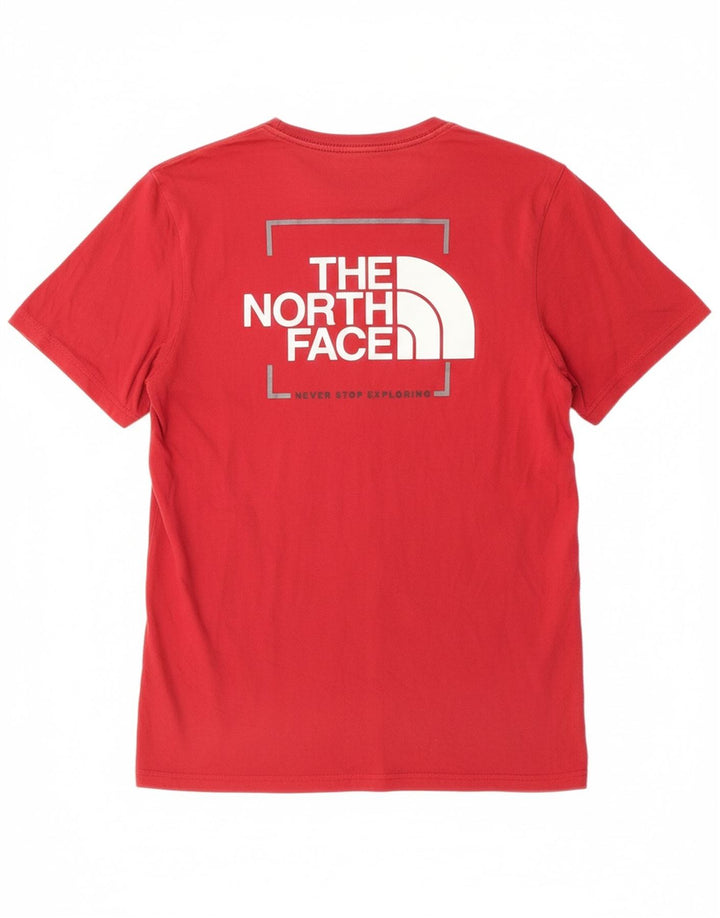 THE NORTH FACE Mens Graphic T-Shirt Top Medium Red Cotton